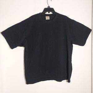 Maison Article Women's Heavyweight 100% Cotton Short Sleeve T-Shirt Black EUC 2X